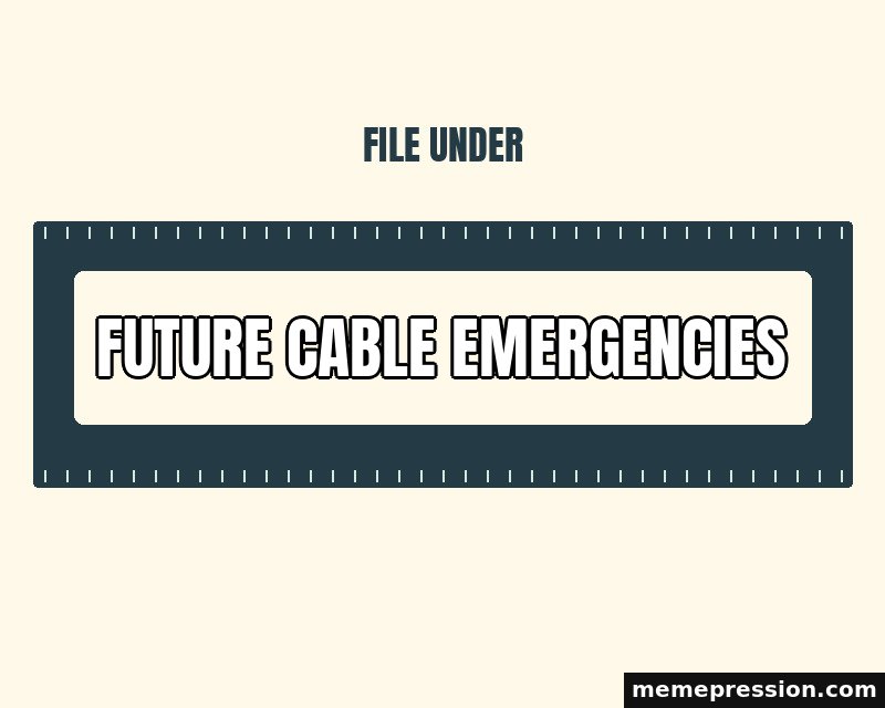 Label Maker Strip meme: Future cable emergencies
