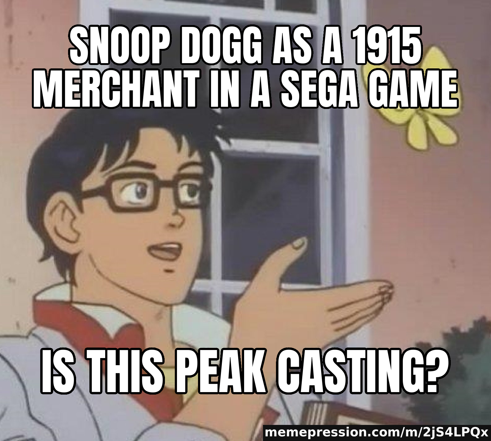 Snoop Dogg as a 1915 merchant in a SEGA game / Is this peak casting?