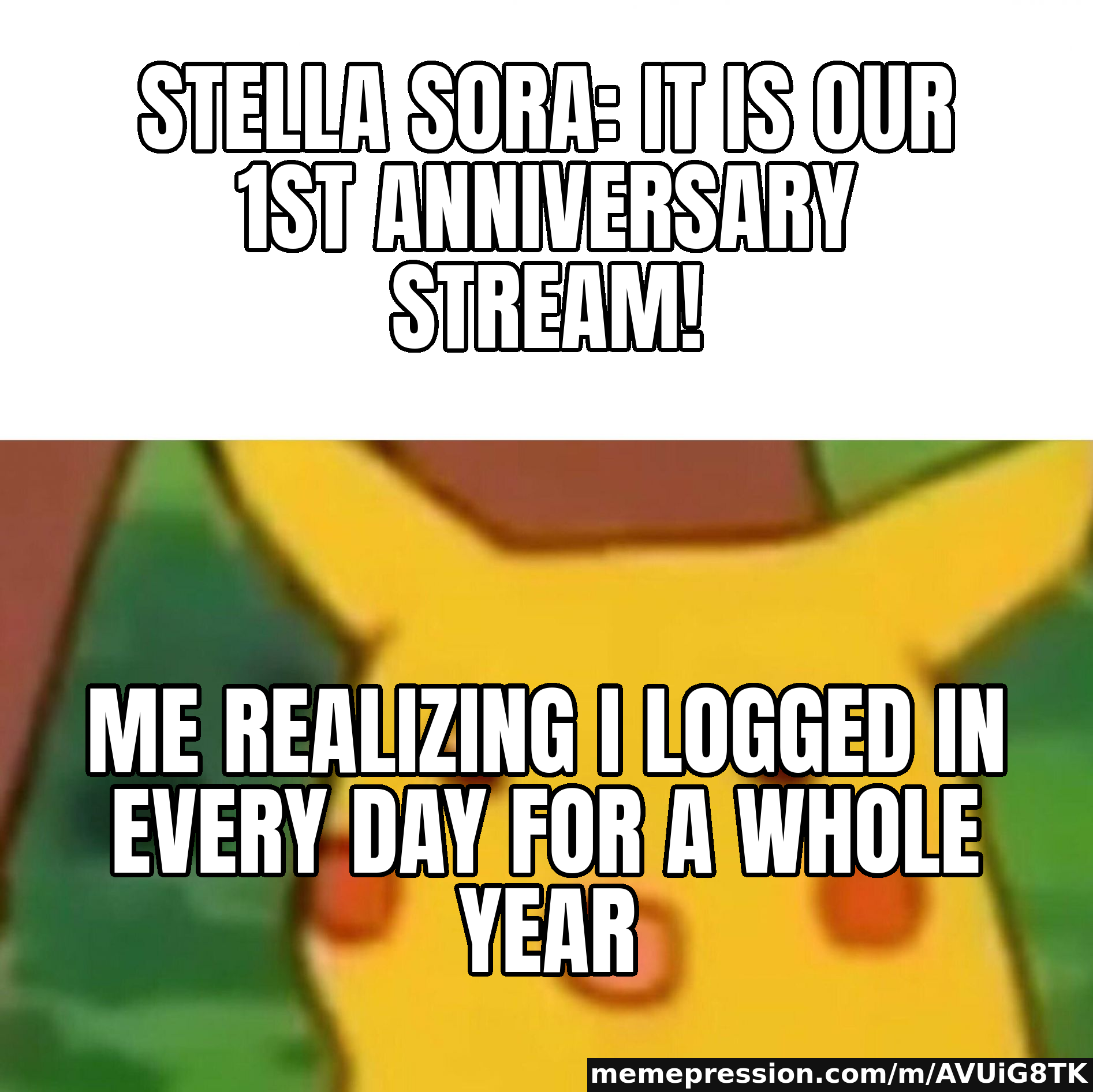 Stella Sora: it is our 1st anniversary stream! / Me realizing I logged in every day for a whole year