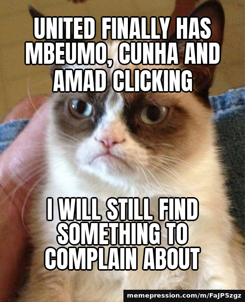 United finally has Mbeumo, Cunha and Amad clicking / I will still find something to complain about