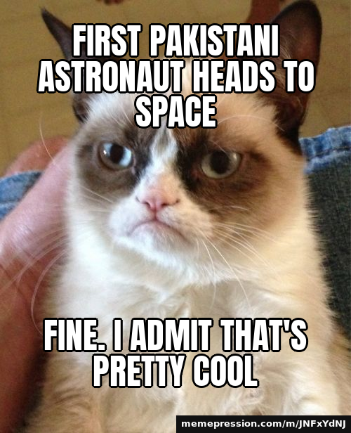 First Pakistani astronaut heads to space / Fine. I admit that's pretty cool