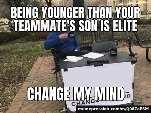 VJ Edgecombe is shocked to learn he's younger than Bronny James — Change My Mind meme: Being younger than your teammate's son is elite / Change my mind