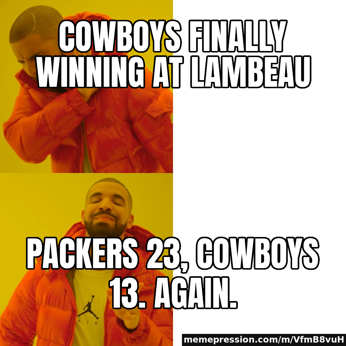 Cowboys finally winning at Lambeau / Packers 23, Cowboys 13. Again.