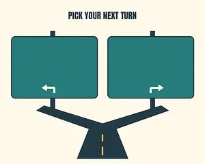 Highway Exit Choice meme template
