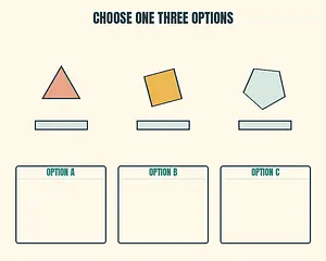 Choose One Three Options meme template