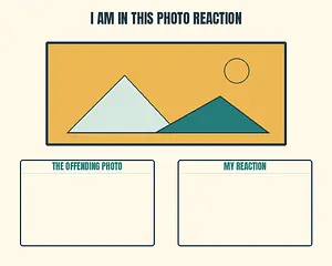 I Am in This Photo Reaction meme template