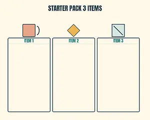 Starter Pack 3 Items meme template