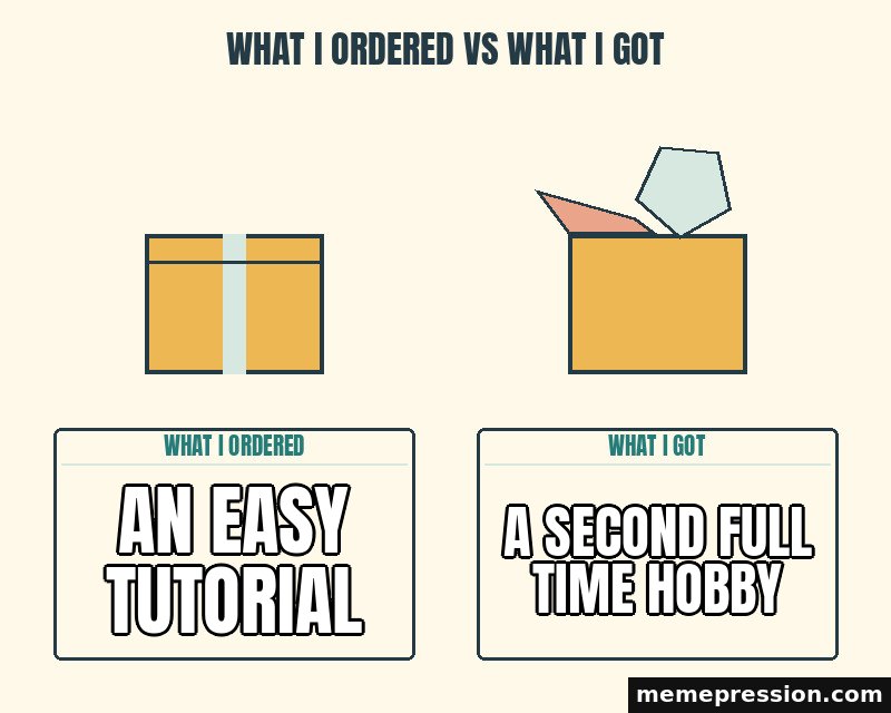 What I Ordered vs What I Got meme: An easy tutorial / A second full time hobby